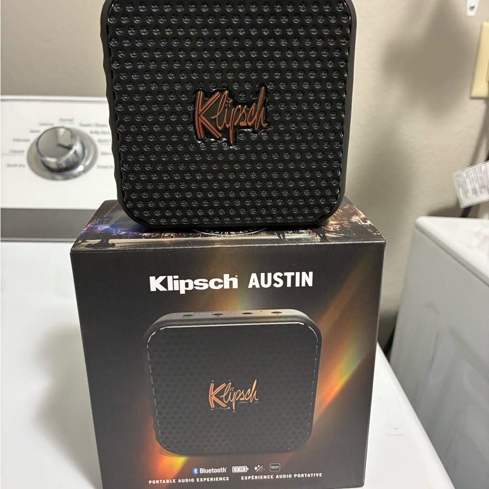 Klipsch Black Portable Bluetooth Speaker with Copper Logo